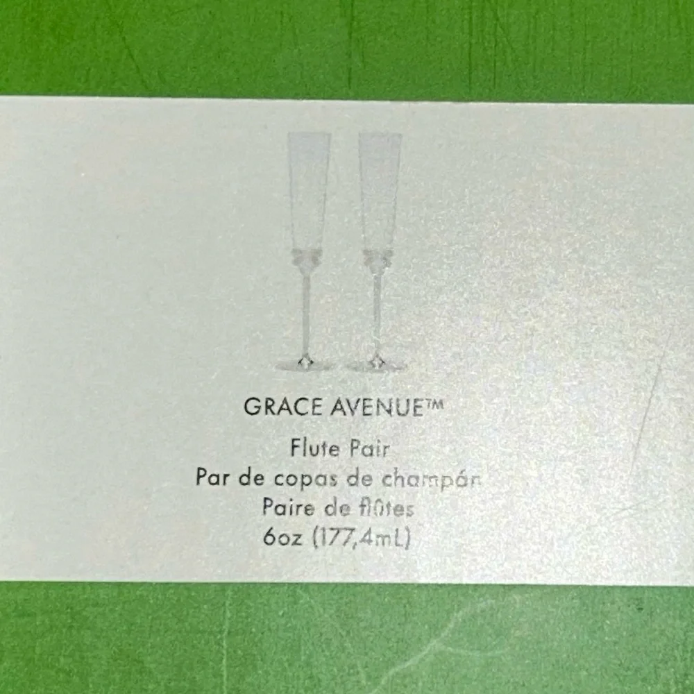 Kate Spade New York Grace Avenue Toasting Flutes Champagne Glasses Set Of 3 NIB - Picture 8 of 8